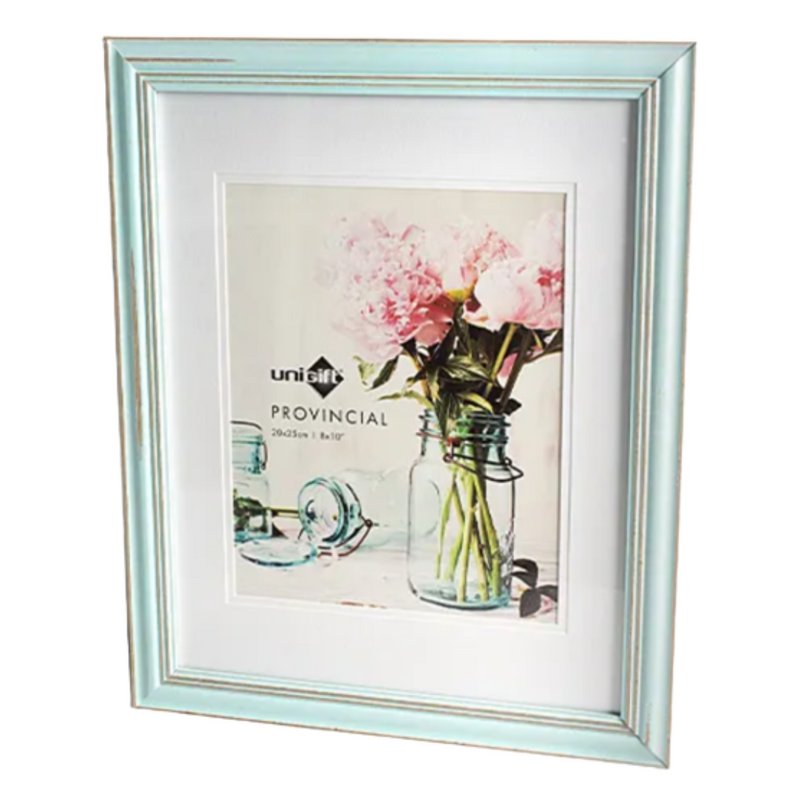 Provincial blue photo frame 26x35cm fits 20x25cm picture, ideal for coastal and Hamptons home décor