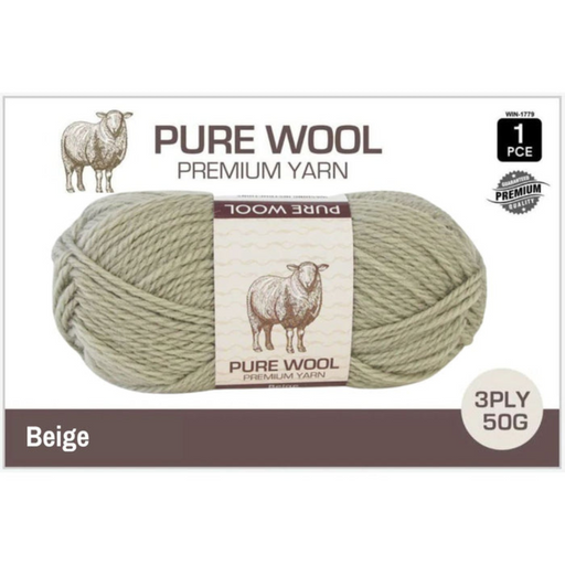 Ronis Pure Wool 3ply 50g Beige