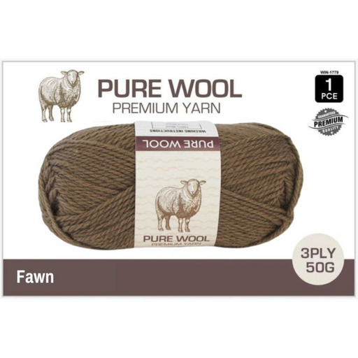 Ronis Pure Wool 3ply 50g Fawn