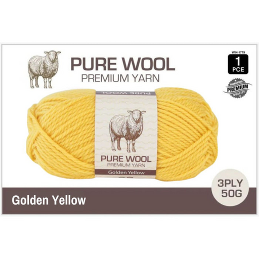 Ronis Pure Wool 3ply 50g Golden Yellow