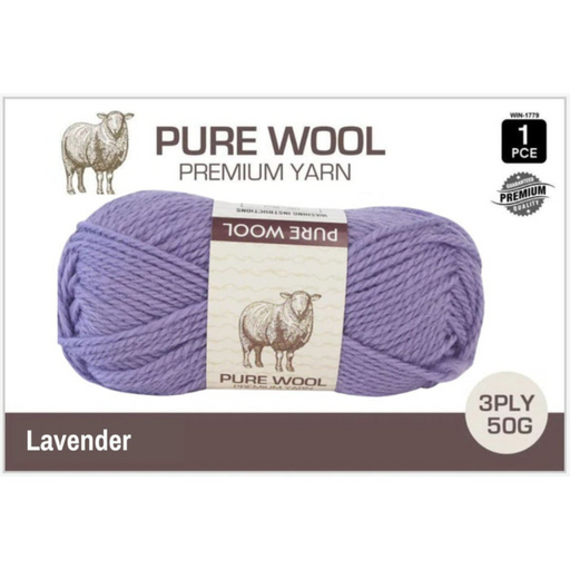 Ronis Pure Wool 3ply 50g Lavender