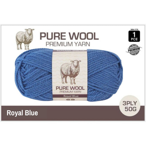Ronis Pure Wool 3ply 50g Royal Blue