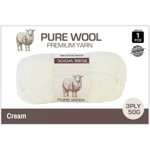 Ronis Pure Wool Cream 3 Ply 50g