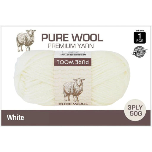 Ronis Pure Wool White 3 Ply 50g