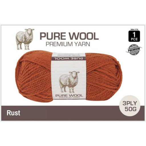 Ronis Pure Wool 3ply 50g Rust