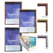 Quinn metallic box frame 10x15cm modern deep photo frame for 4x6 pictures – thumbnail