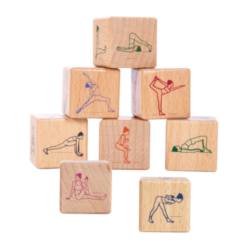 Wooden Yoga Dice Set