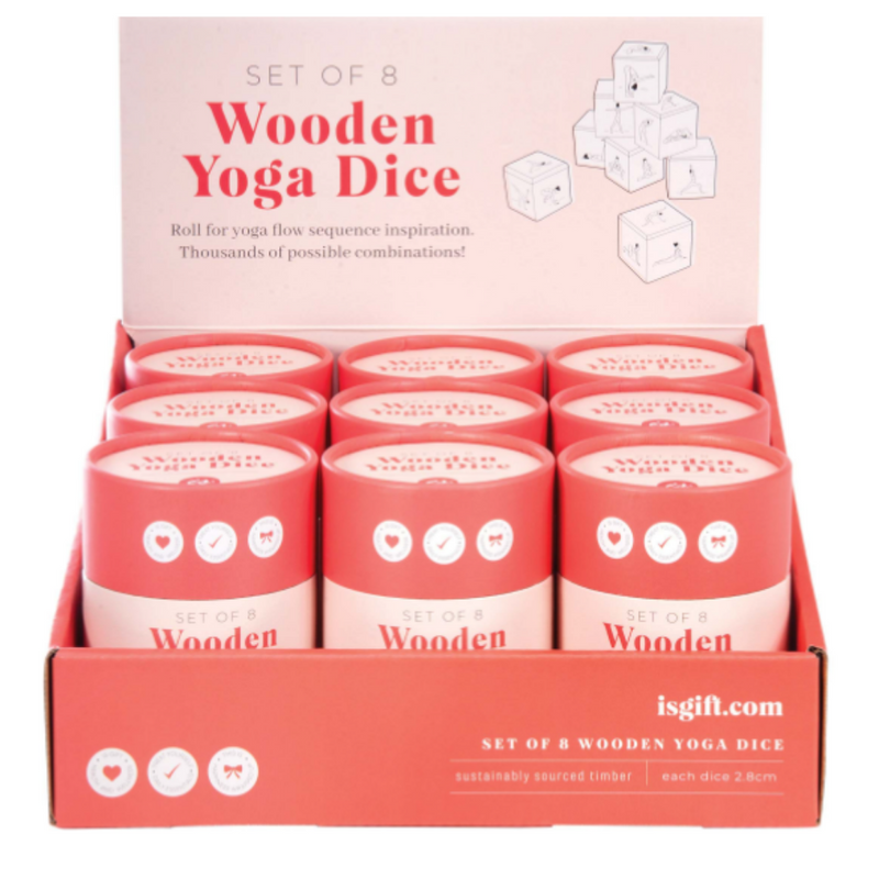 Wooden Yoga Dice Set
