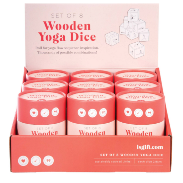 Yuj Dice™ Wooden Yoga Dice Set