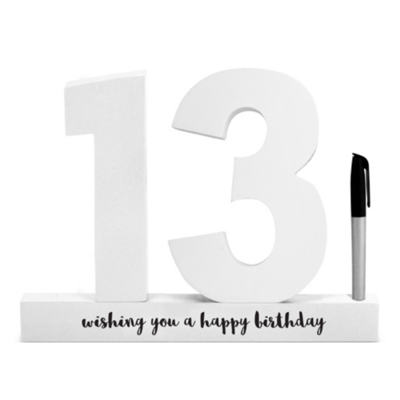 13Th Signature Block White