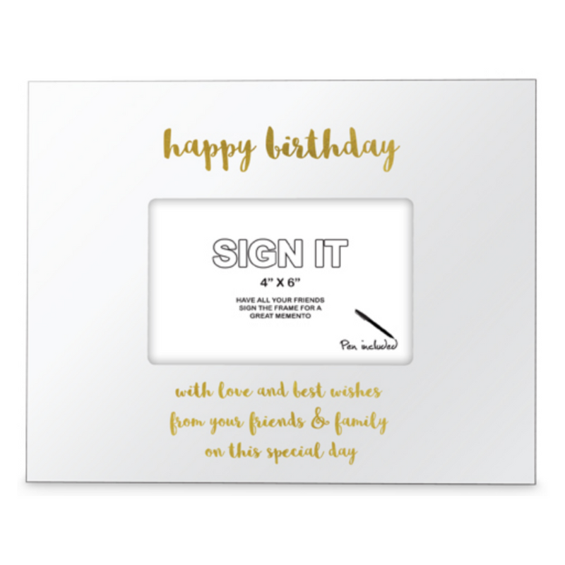 Happy Birthday Signature PF Happy Birthday with Gold Text