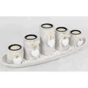 Heart Design 5 Piece Candle Holder 38cm – thumbnail