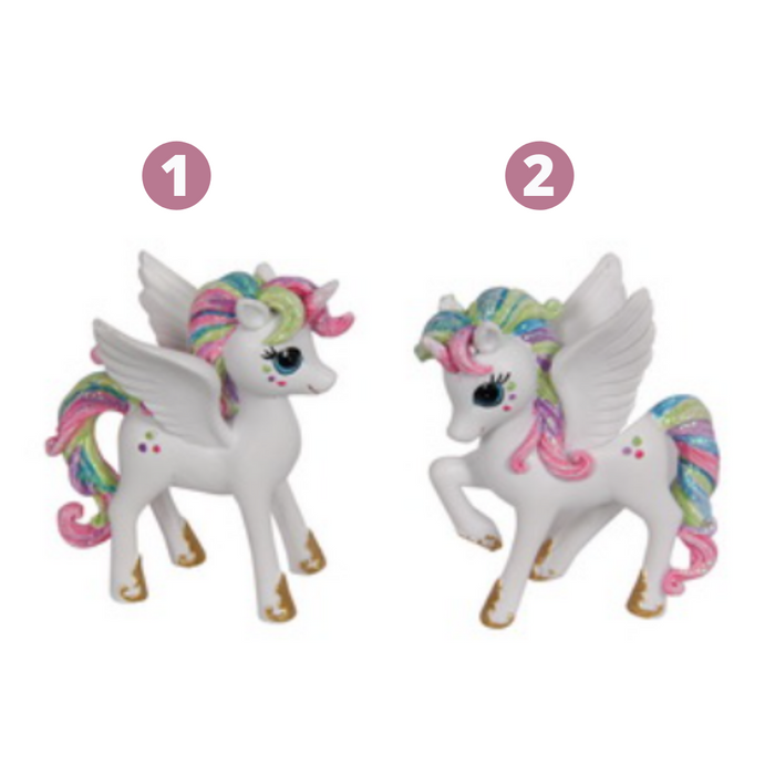 9Cm Rainbow Unicorn Pegasus 2 As