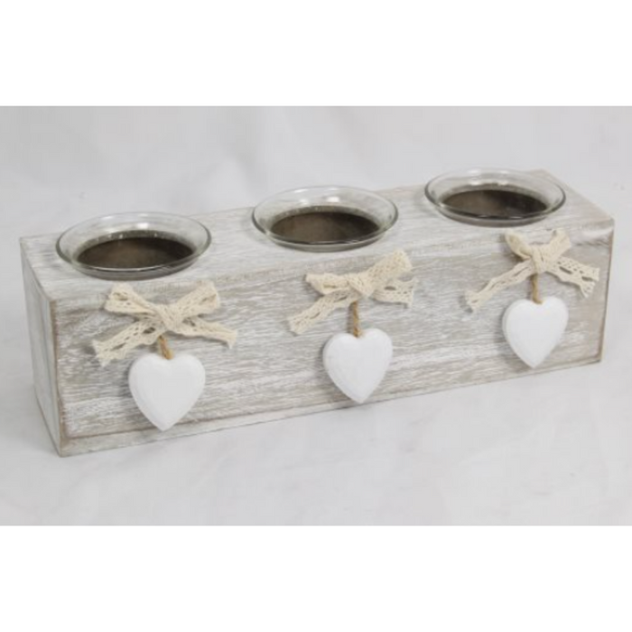 Heart Triple Candle Holder 25cm