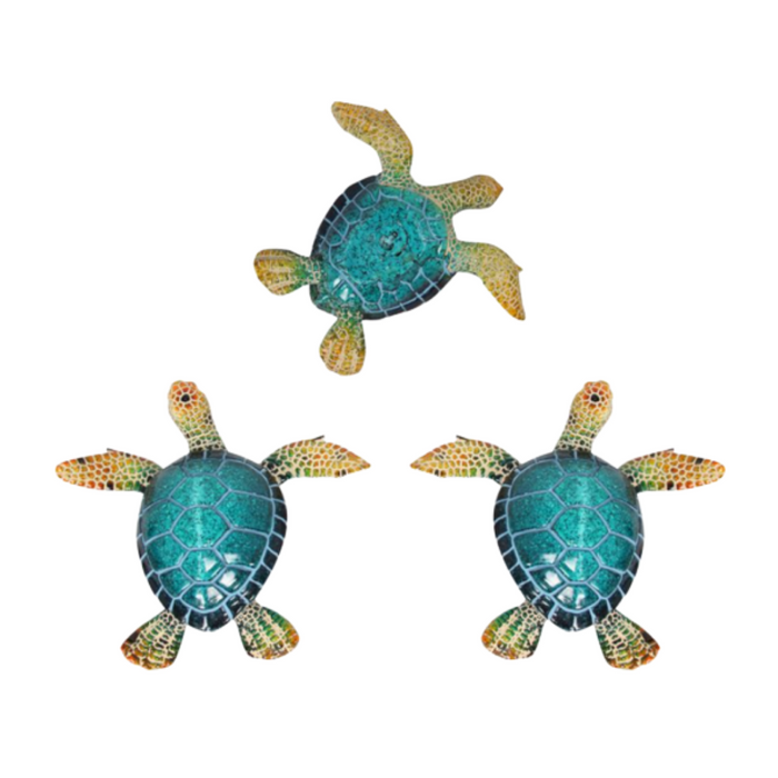 Realistic Marble Blue Turtle 17cm