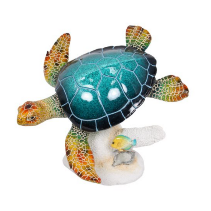 Turtle on Coral Home Decor 37cm