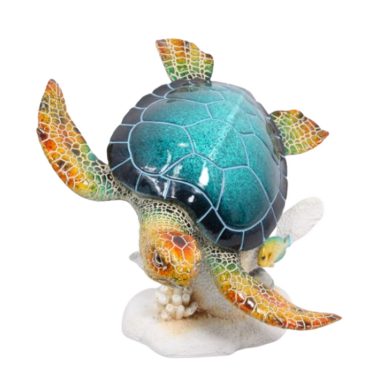 Turtle on Coral Home Decor 37cm