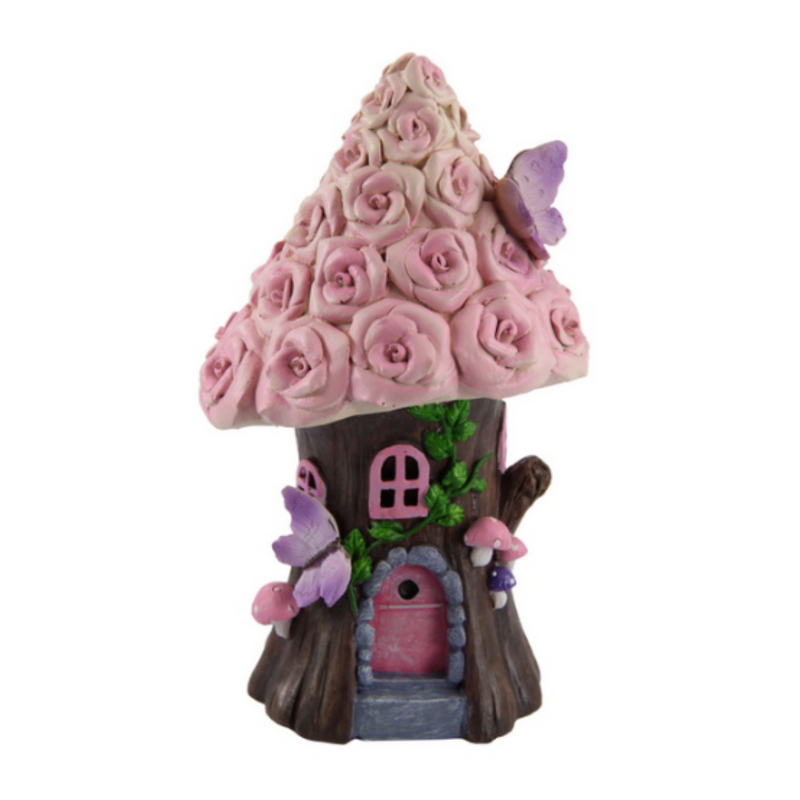 Fairy Garden Rose House 19cm