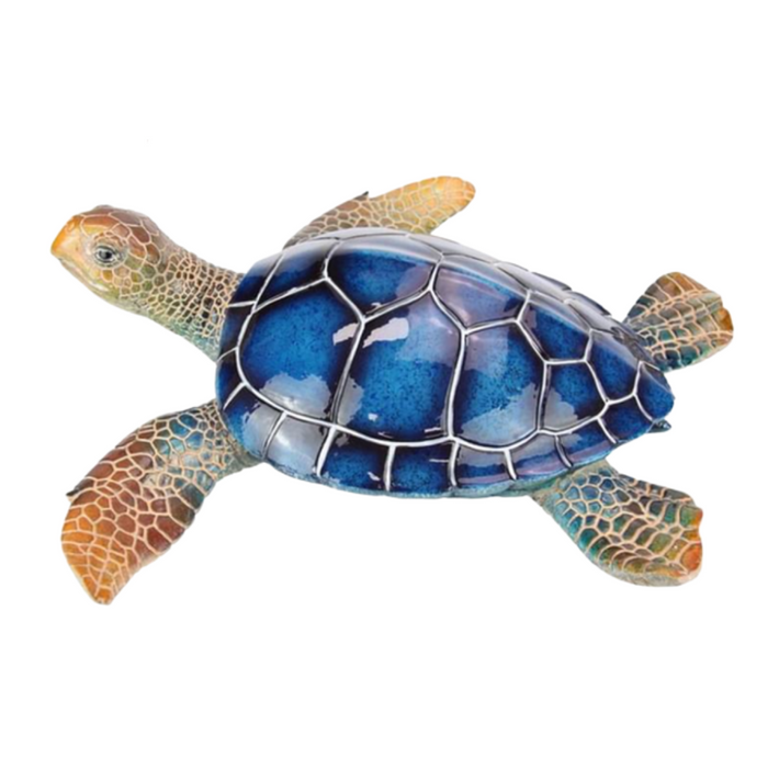 35Cm Blue Marble Shell Turtle