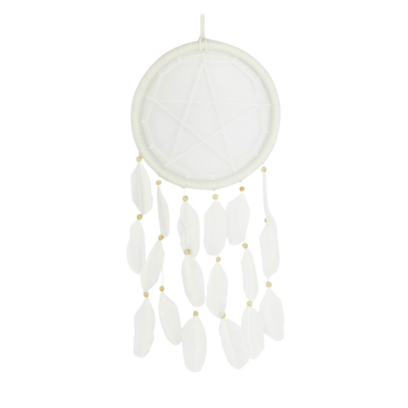 22Cm White Pentagram Dreamcathe