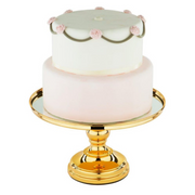 Sweets Stand™ Round Mirror-Top Cake Stand Gold Plated 25cm – thumbnail