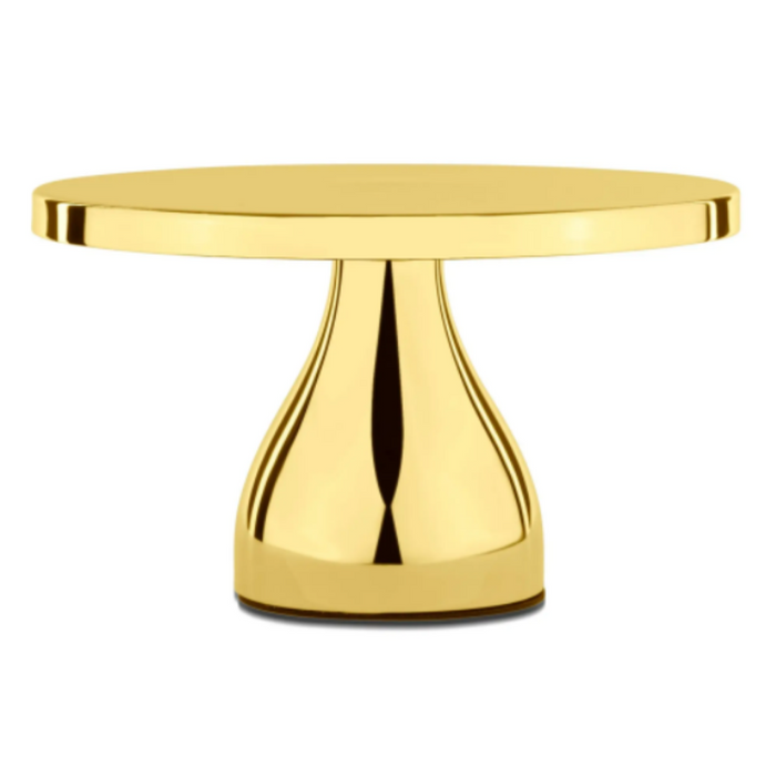 Sweets Stand™ Round Modern Cake Stand Gold Plated 25cm