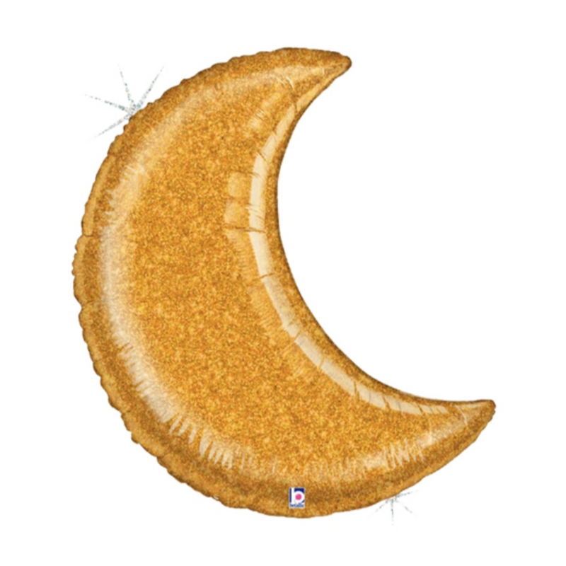 BLN FOIL 106CM Shape Glitter Moon Gold