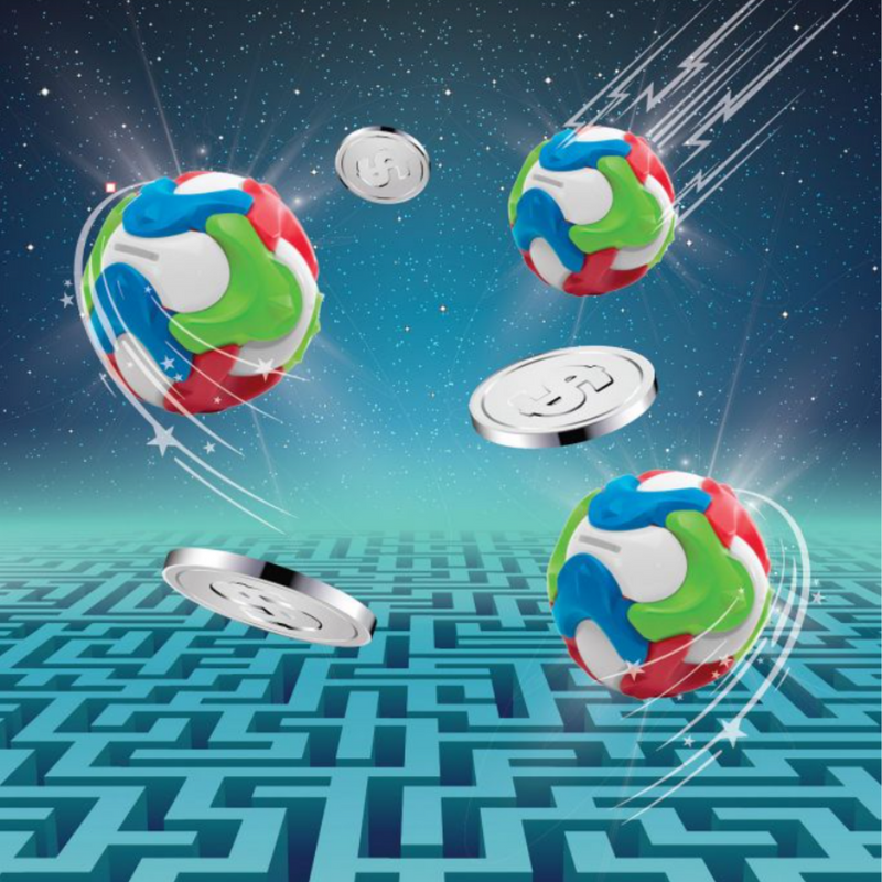 Puzzling Money Box 16.5 x 16.5cm Multi-Coloured