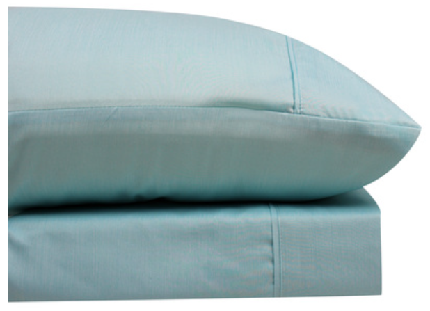 Bed Linen™ QB Light Aqua Bamboo Blend Sheet 90GSM