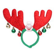 Festive Reindeer Antler Headband with Jingle Bells – Holiday Costume Accessory