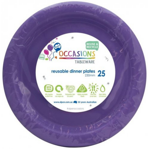 Ronis Reusable Dinner Plate 23cm Lavender