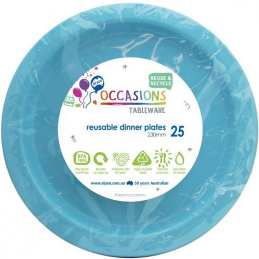 Ronis Reusable Dinner Plate 23cm Light Blue