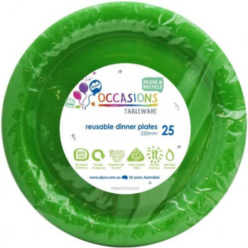 Ronis Reusable Dinner Plate 23cm Lime