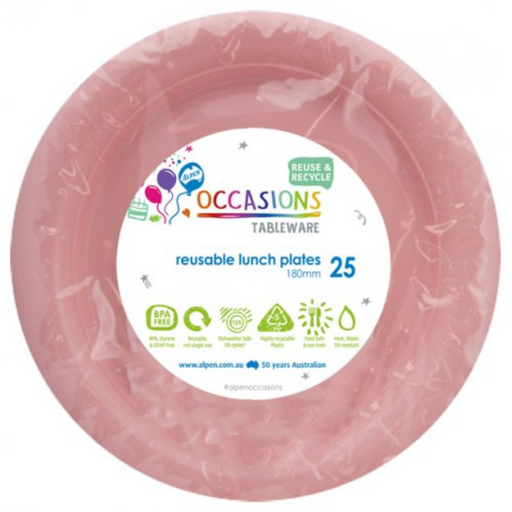 Ronis Reusable Lunch Plate 18cm Light Pink