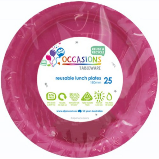 Ronis Reusable Lunch Plate 18cm Magenta