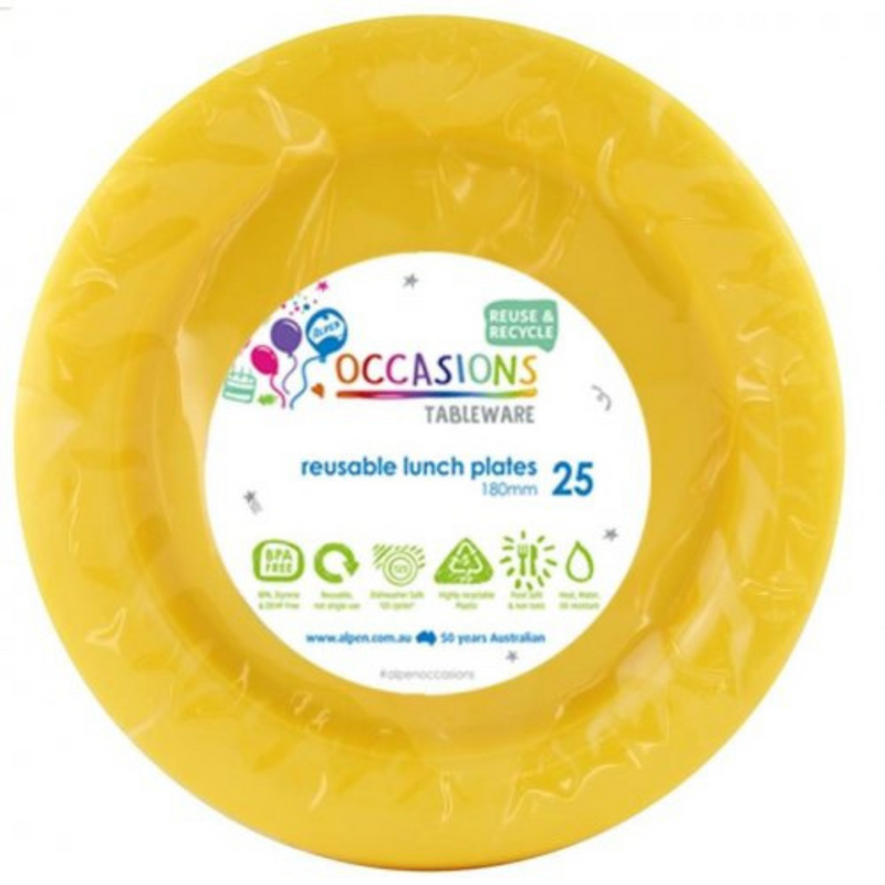 Ronis Reusable Lunch Plate 18cm Yellow