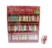 Assorted festive ribbon 2.7m for Christmas gift wrapping, bows, wreaths, garlands and seasonal decorations – thumbnail