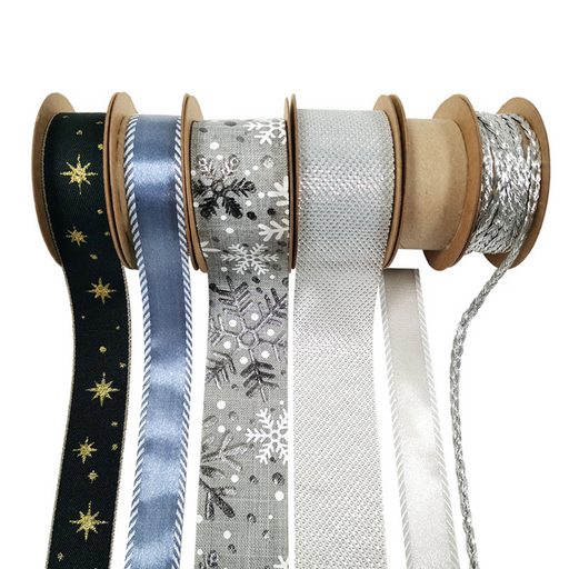 Ronis Ribbons Silver 2m 6 Asstd