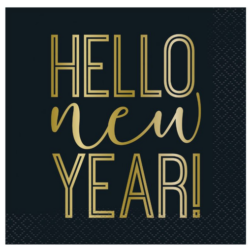 Ronis Roaring New Year Luncheon Napkins 2ply 33x33cm