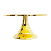 Ronis Round Modern Mirror Cake Stand Gold Plated 35cm – thumbnail