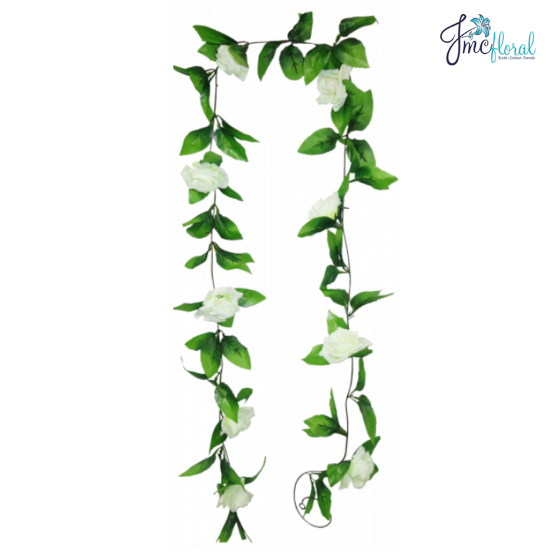 ROSE GARLAND WHITE 200CM