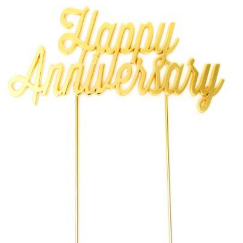 Cake Topper Sugar Crafty Happy Anniversary Topper