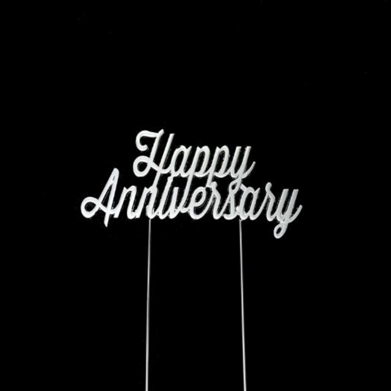Cake Topper Sugar Crafty Happy Anniversary Topper