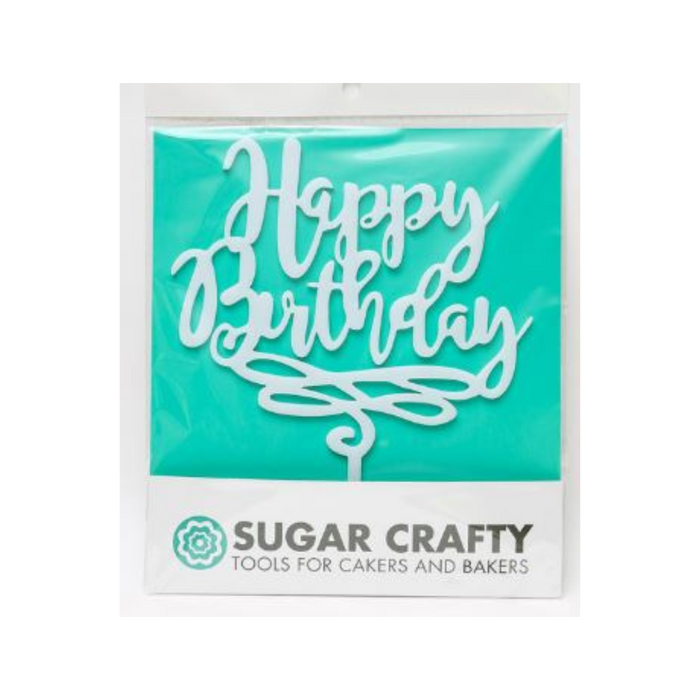 Cake Topper Sugar Crafty Happy Birthday Topper