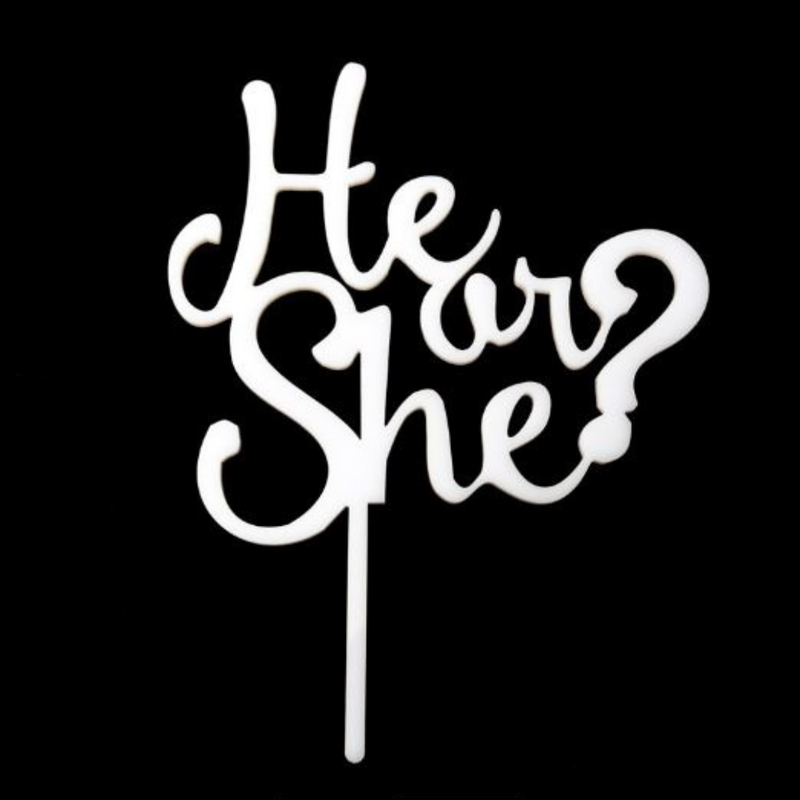 Cake Topper Sugar Crafty He Or She Cake Topper