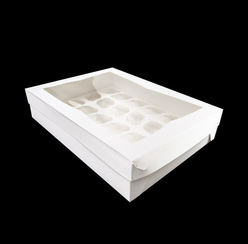 Hangsell Cupcake Box With Pvc Window (Holds 24 Cupcakes)