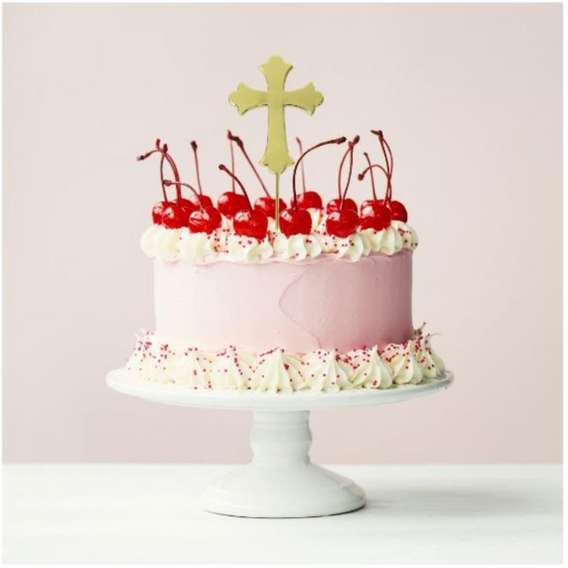 Cake Topper Cross Cake Topper Gold Plated
