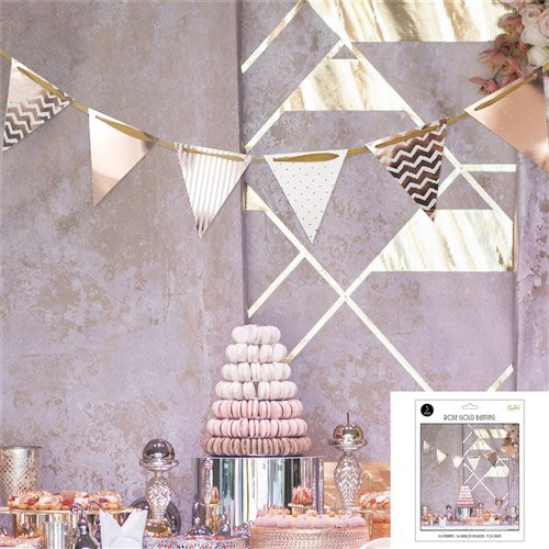 16 Sheet Bunting Rose Gold