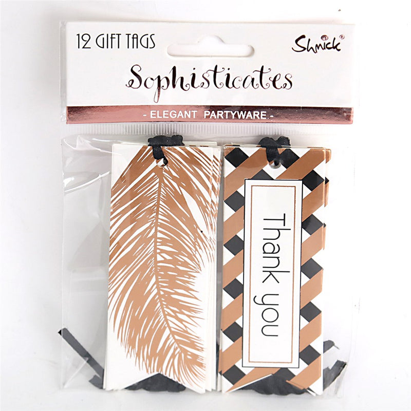 Tags Rose Gold 12pk