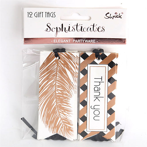 Tags Rose Gold 12pk